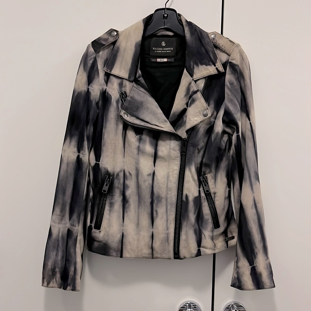 MAISON SCOTCH LEATHER MOTO JACKET